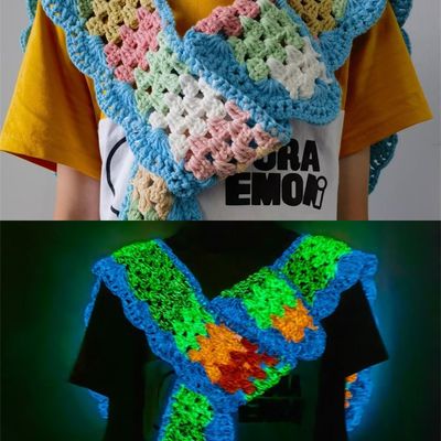 150D 2mm Glow Donker Garen groen Glow In The Dark Knitting Wool