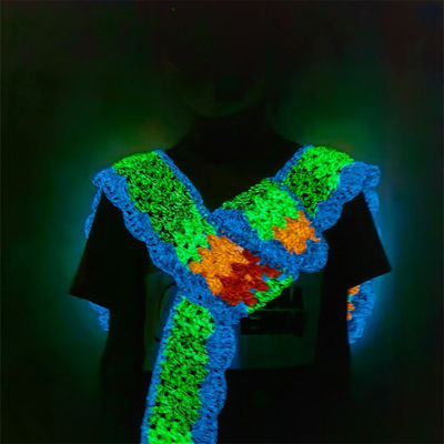 Glow In The Embroidery Donker garen Glowing Knitting Garen Polyester Glowing weefgaren