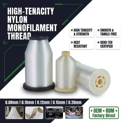 Monofilament garen naaigraad PA66 Nylon6 0,12MM 0,15MM 0,18MM 0,23MM 0,25MM Mono garen voor borduurmachine